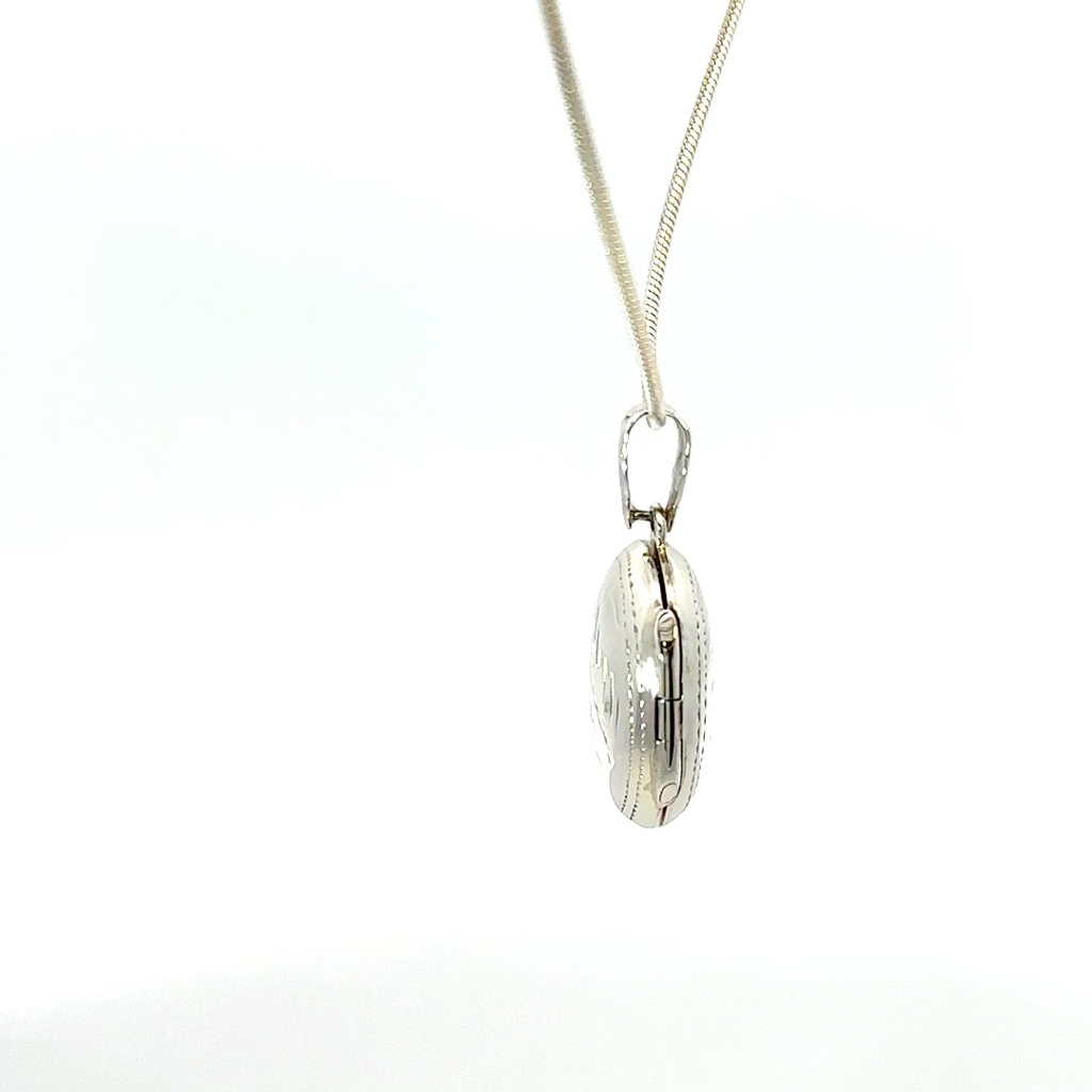Sterling silver engraved locket