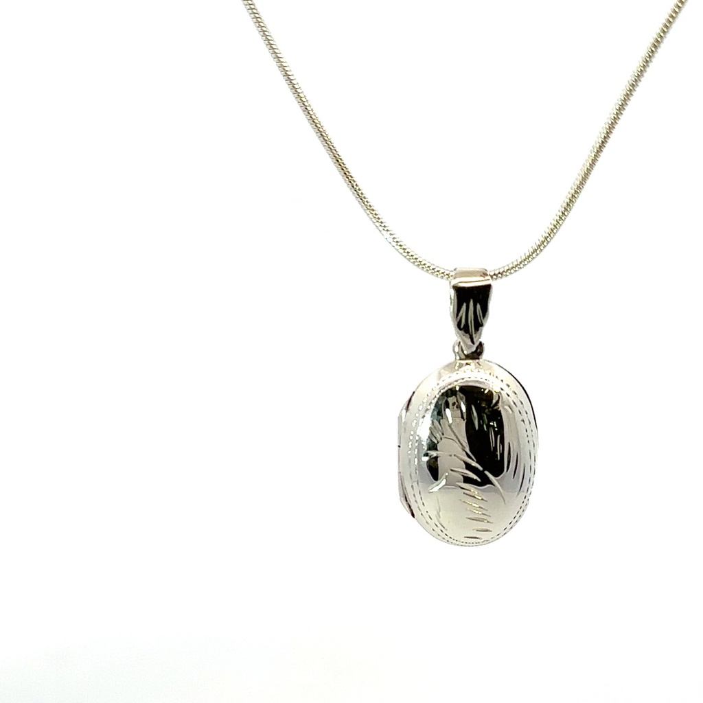 Sterling silver engraved locket