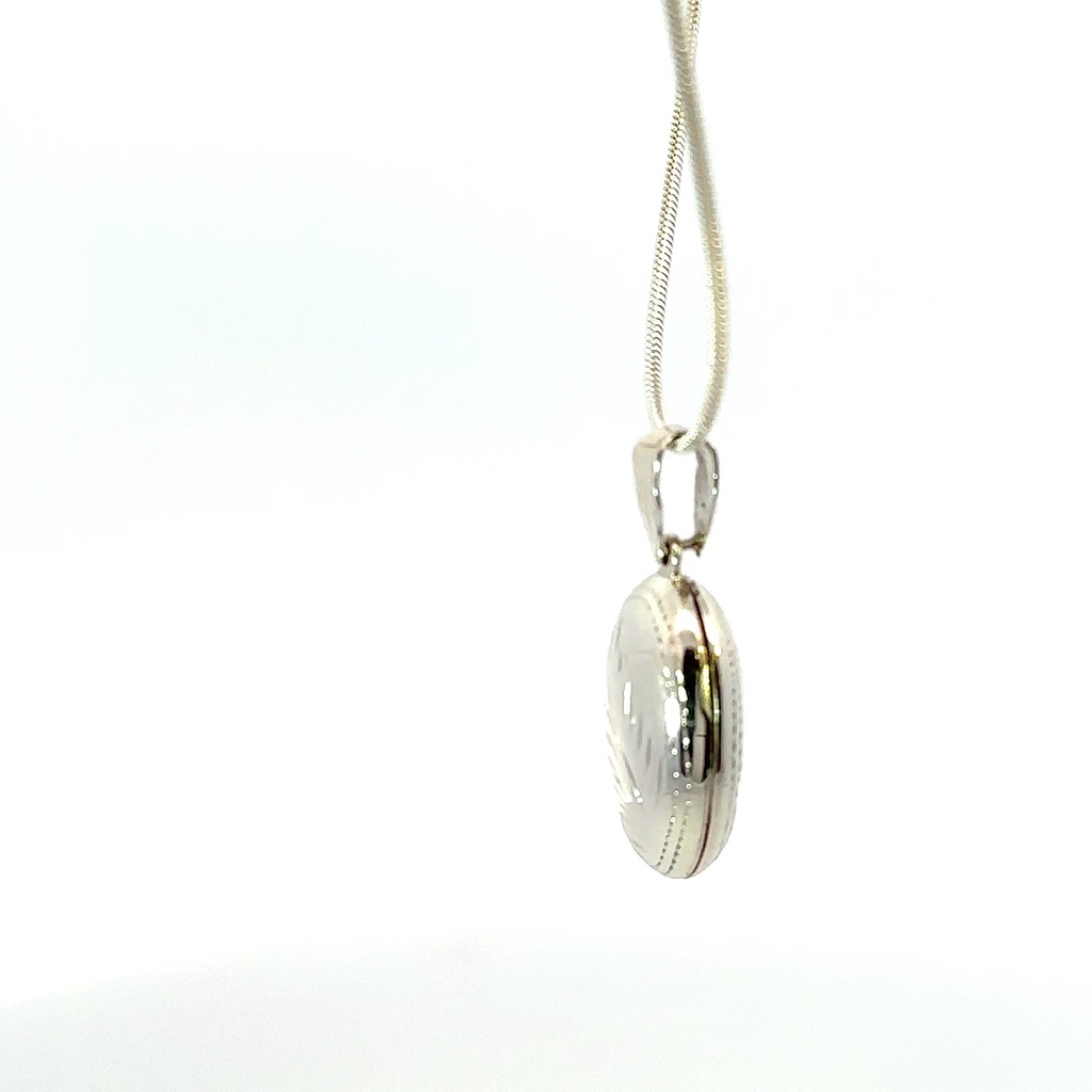 Sterling silver engraved locket