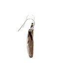 Sterling silver smoky quartz pear shaped drop earrings