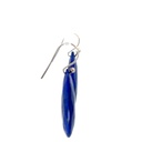 Sterling silver drop shaped lapis earrings