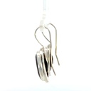 Smoky quartz drop earrings in sterling silver settings 35x13mm