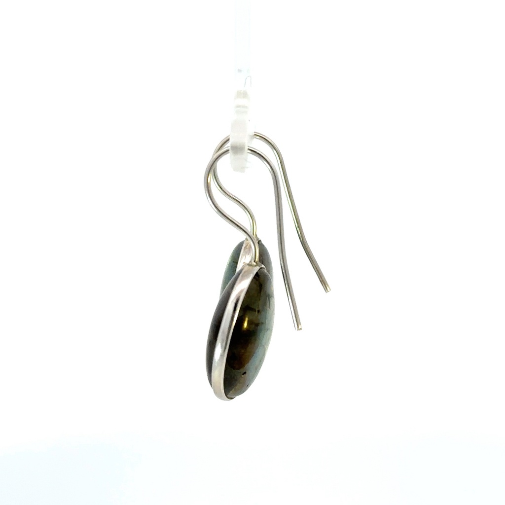 Labradorite drops on sterling silver hooks
