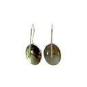 Labradorite drops on sterling silver hooks