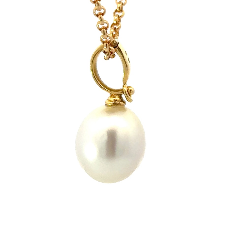 18ct Yellow Gold Pearl Enhancer Pendant