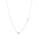 Sterling silver 60cm necklace with satin flowers