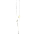 Sterling silver 60cm necklace with satin flowers