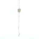 Sterling silver 60cm necklace with square satin discs