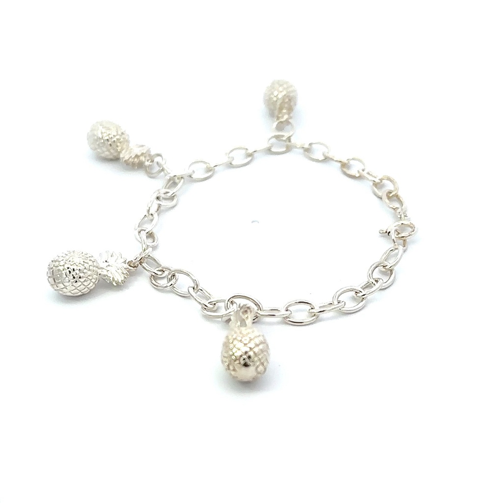Sterling silver pineapple bracelet