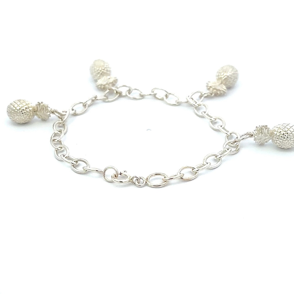 Sterling silver pineapple bracelet