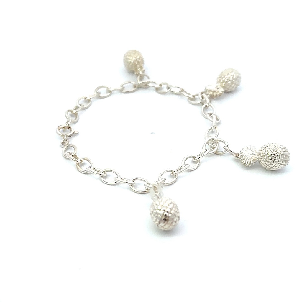Sterling silver pineapple bracelet