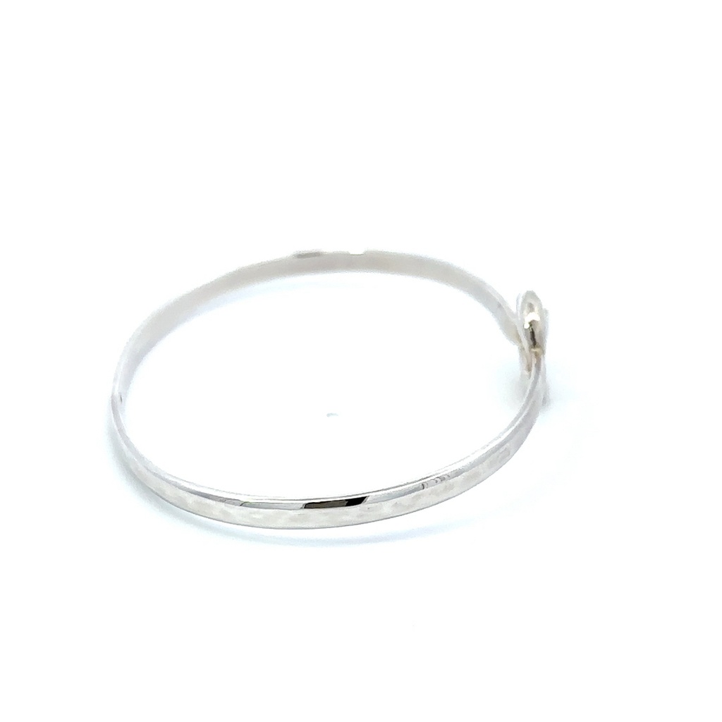 Sterling silver tadpole bangle