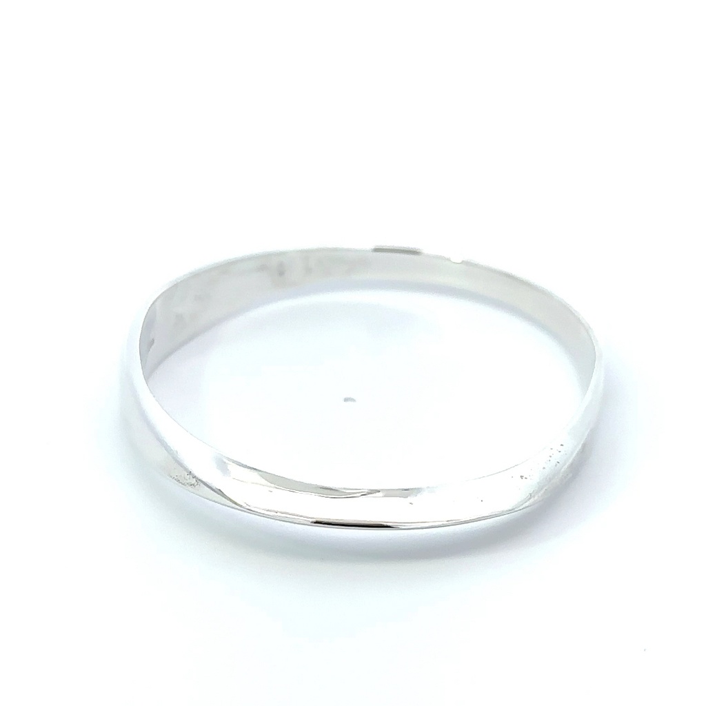 Sterling silver organic shaped bangle