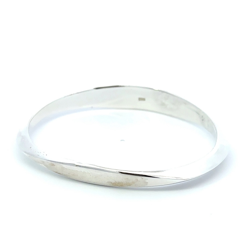 Sterling silver organic shaped bangle