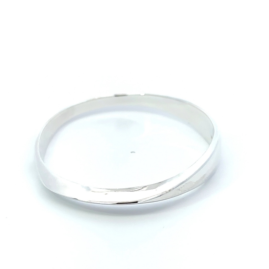 Sterling silver organic shaped bangle