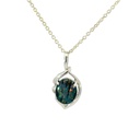 Triplet opal pendant set in sterling silver