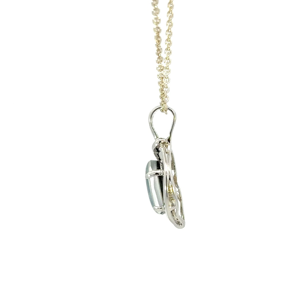 Triplet opal pendant set in sterling silver
