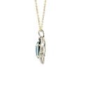 Sterling silver triplet opal pendant in greens