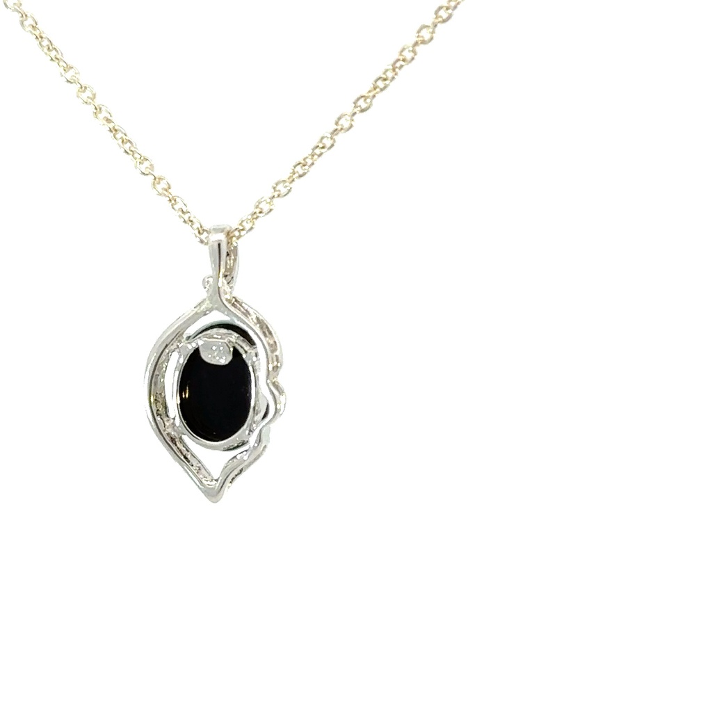 Sterling silver triplet opal pendant in greens