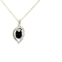 Sterling silver triplet opal pendant in greens
