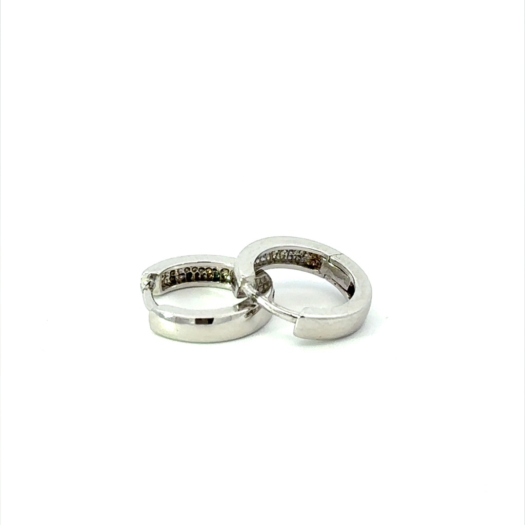 Huggie hoop earring in sterling silver