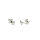 Heart shaped stud earring in sterling silver