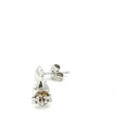 Heart shaped stud earring in sterling silver