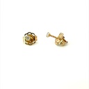 Diamond stud earring in 9K yellow gold bezel settings