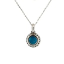 18ct White Gold Turquoise Pendant