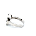 Sterling silver onyx and cz ring