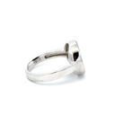 Sterling silver onyx and cz ring