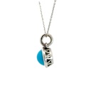 18ct White Gold Turquoise Pendant