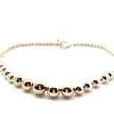 Graduating ball necklace in sterling silver