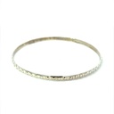 Dimpled bangle in sterling silver