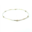 Bangle in sterling silver with flatened fronts