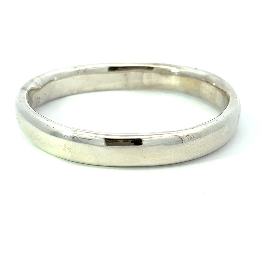 Solid silver bangle
