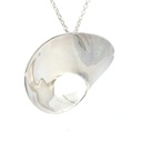 Sterling silver organic loop pendant and brooch