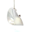 Sterling silver organic loop pendant and brooch