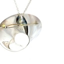 Sterling silver organic loop pendant and brooch