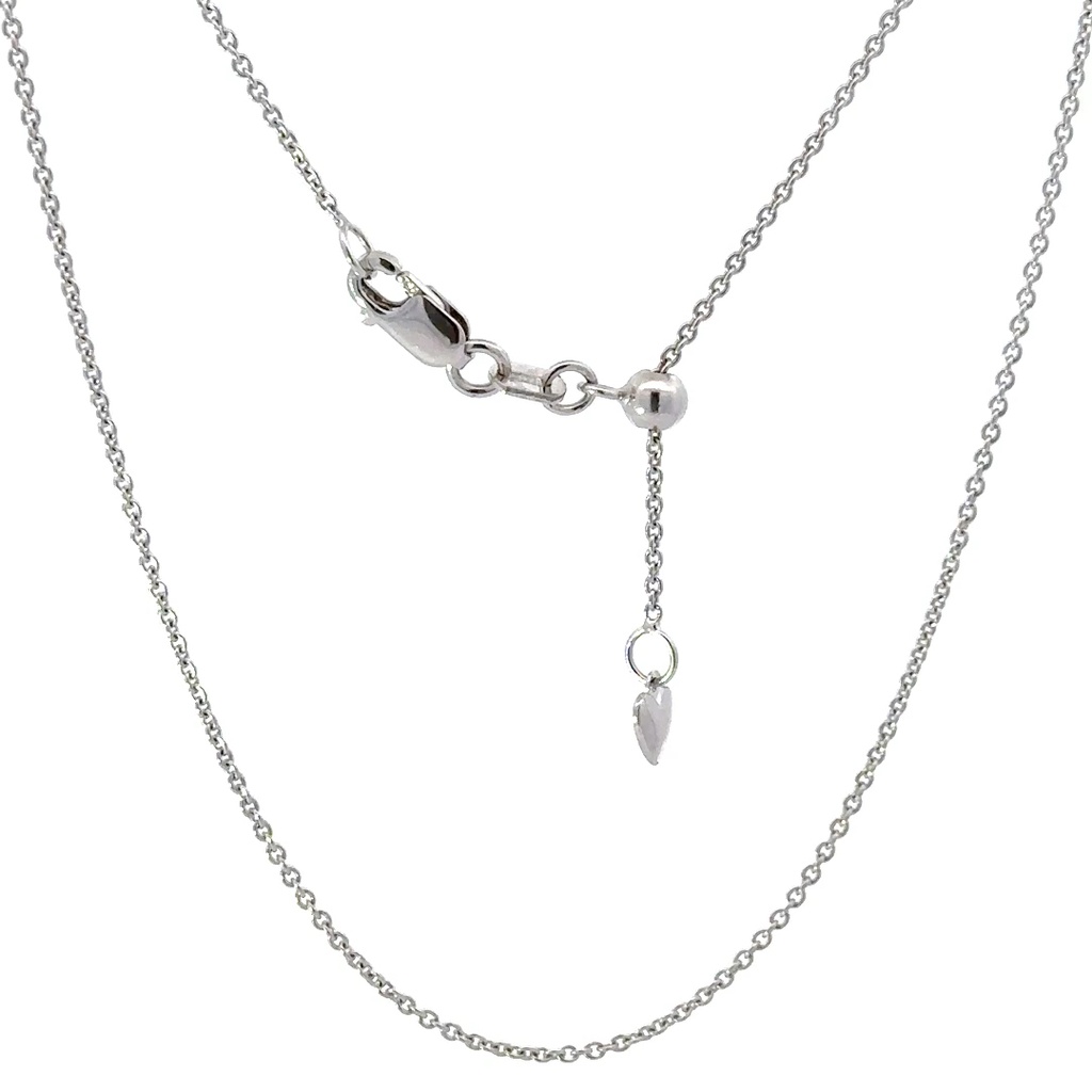 9ct White Gold 47cm Extender Trace Chain