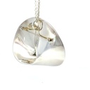 Sterling silver organic loop pendant and brooch