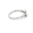 Sterling silver ring with an oval white opal