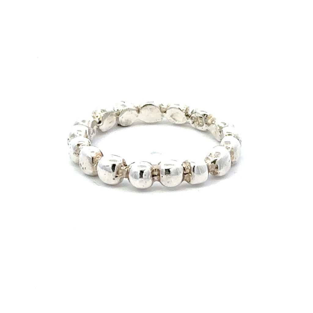 Sterling silver ring made with balls
