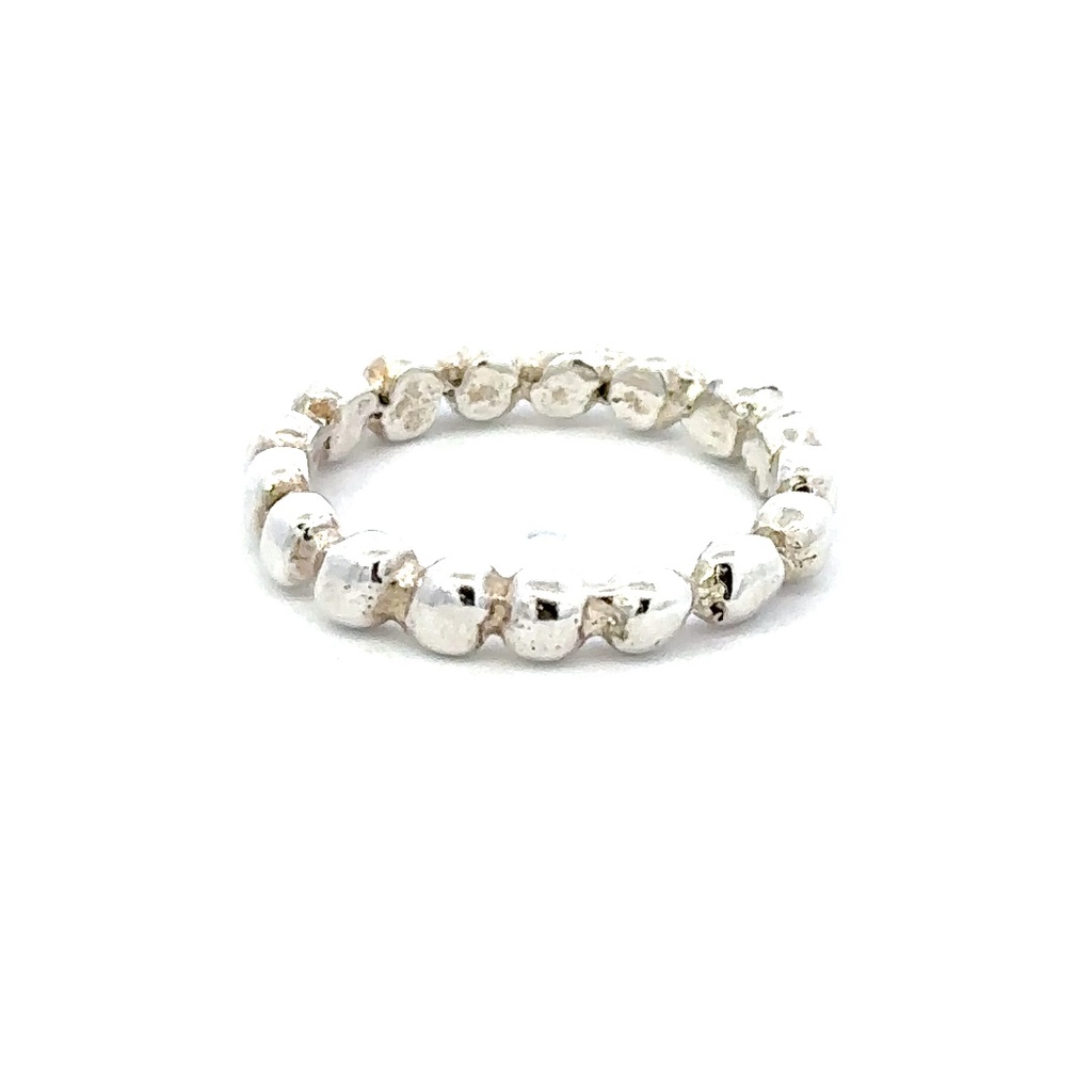 Sterling silver ring made with balls