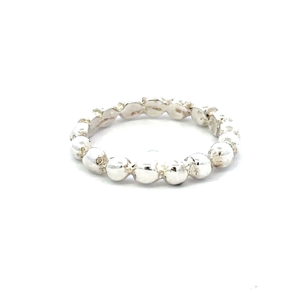 Sterling silver ring made with balls