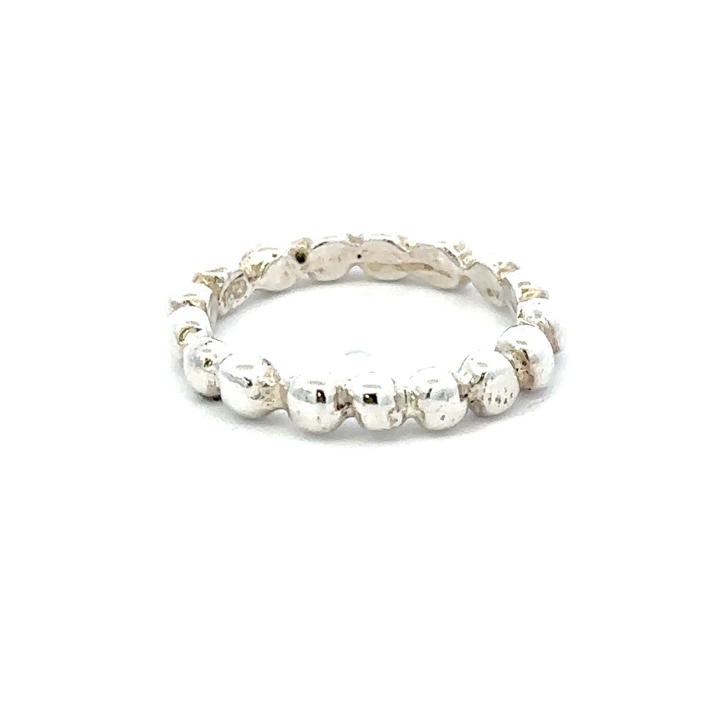 Sterling silver ring made with balls