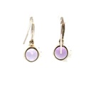 Sterling Silver Shepherd Hook Amethyst Earrings