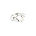 Loop and twist ring in sterling silver