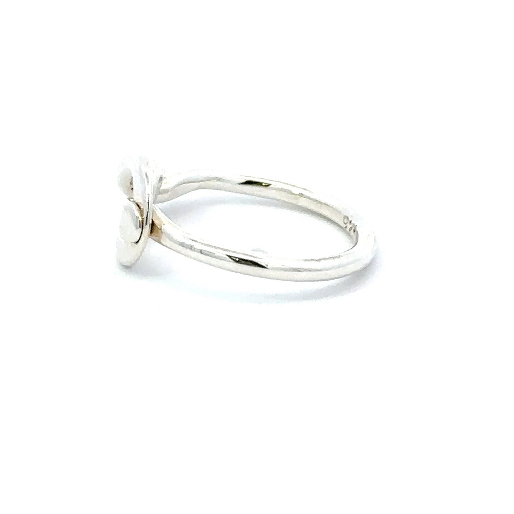 Loop and twist ring in sterling silver