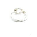 Loop and twist ring in sterling silver